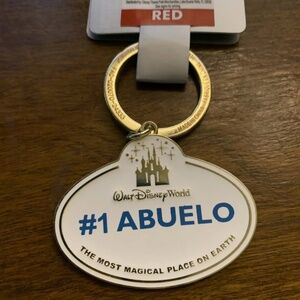 Walt Disney World Cast Member Badge  Keychain #1 Abuelo NEW